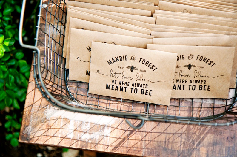 Wildflower Seed Wedding Favor Packets Personalized Let Etsy
