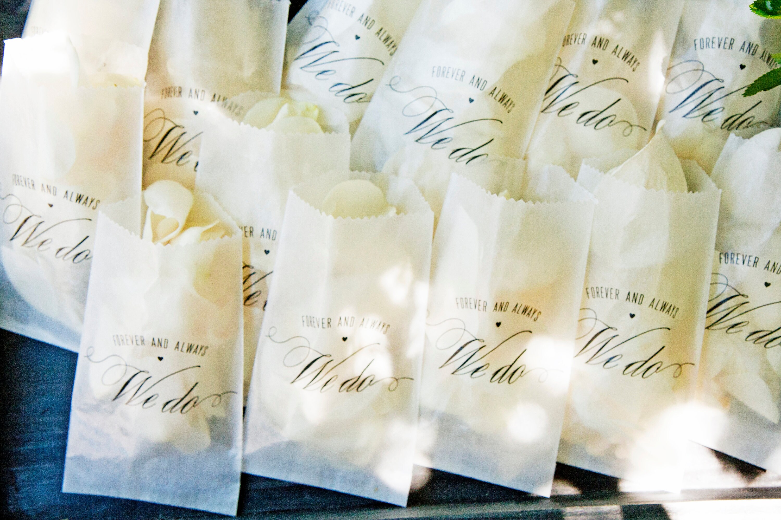 Glassine Petal Toss Bags DIY Wedding Exit We Do Design Etsy