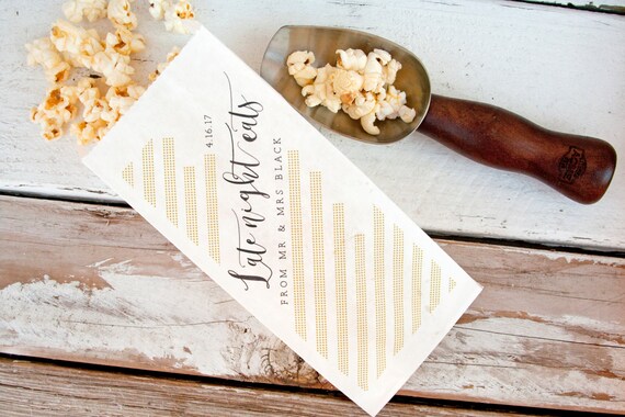 personalized popcorn bolsas for wedding
