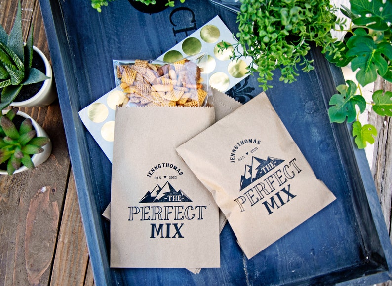 Kraft Wedding Favor Bag Trail Mix and Outdoor Theme 20 Paper Bags favors not included 078 image 2