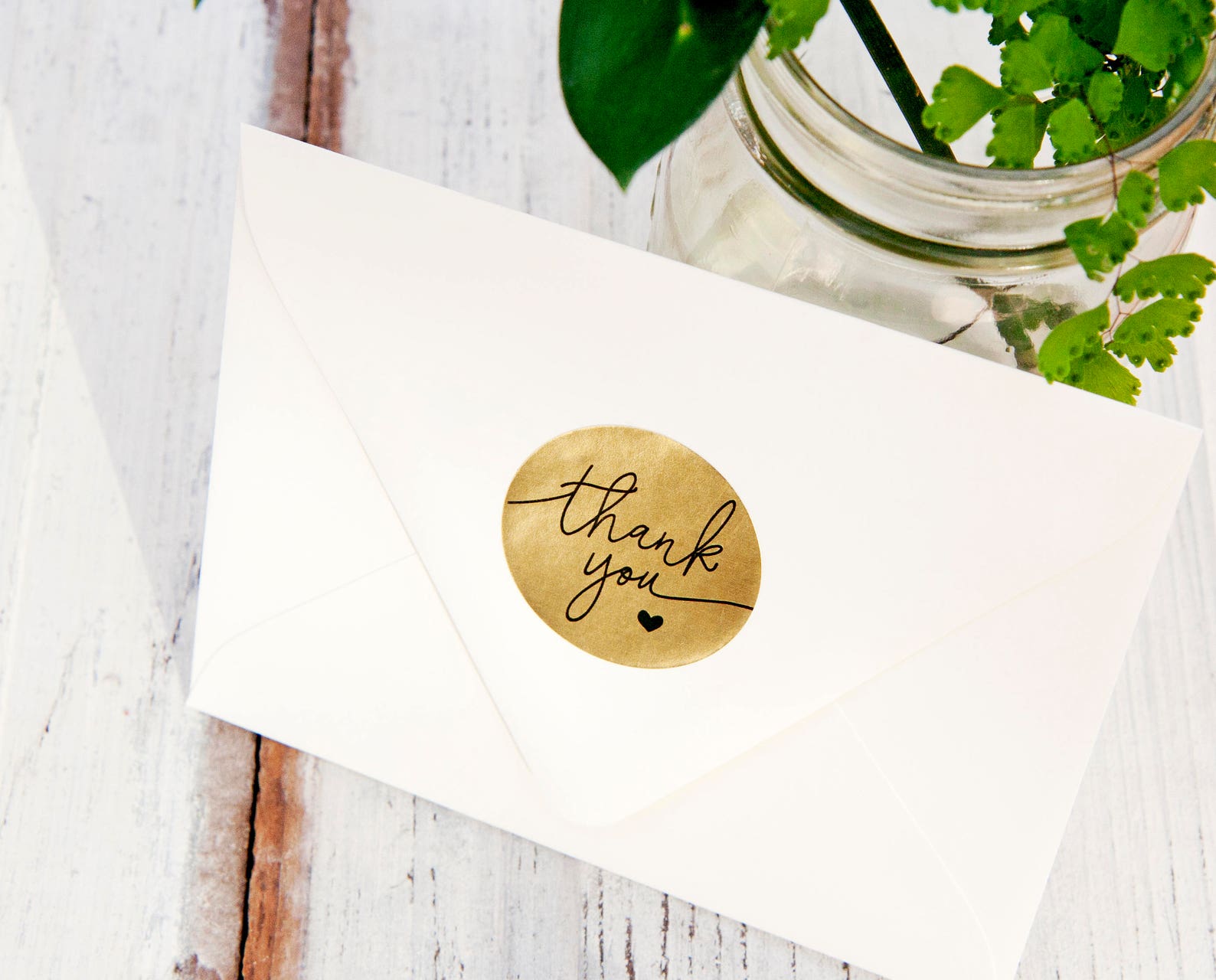 Gold Foil THANK YOU Stickers - Wedding Favor, Shower, Thank You ...