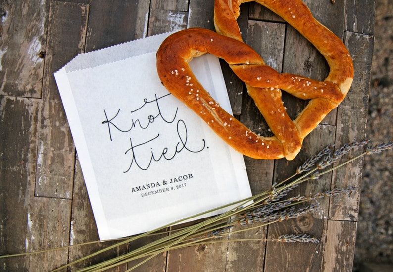 Soft Pretzel Wedding Favor Bags Personalize Your Favor Etsy