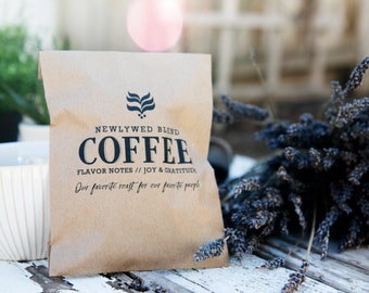 Thank You DIY Coffee Favors - Budget Wedding Favors - 20 per pack (coffee not included) #C03