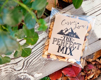 The Perfect Mix Wedding Favor Stickers - DIY Trail Mix Favors - 24 Large Stickers #A8