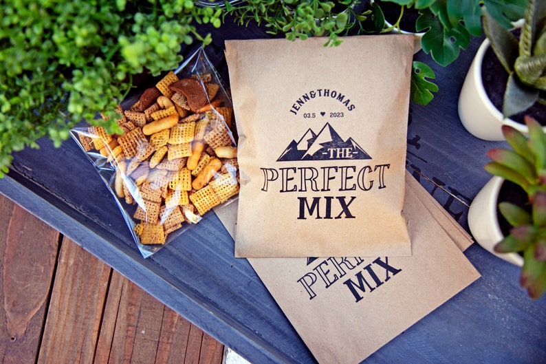 Kraft Wedding Favor Bag Trail Mix and Outdoor Theme 20 Paper Bags favors not included 078 image 1
