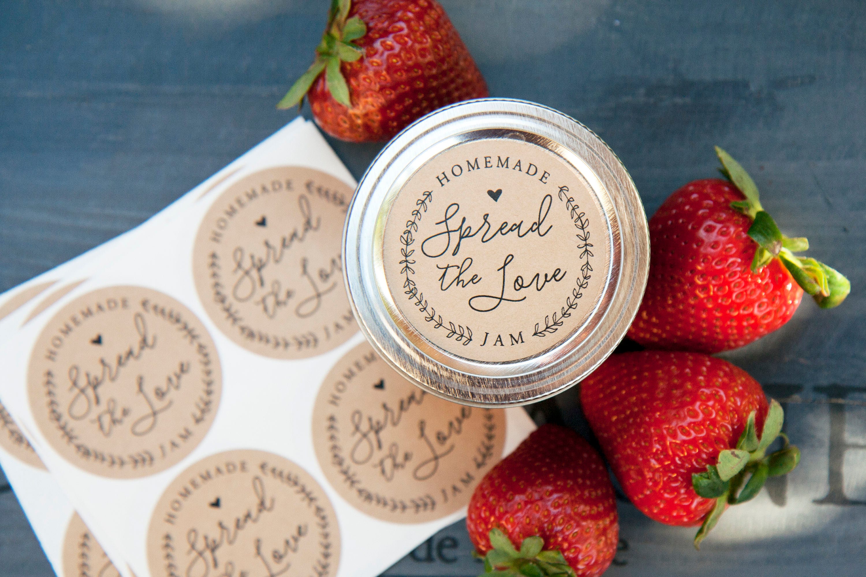 Spread the Love Stickers Ball Jam Jar Labels Homemade Etsy