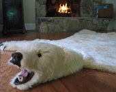 Polar White Faux Bearskin Rug