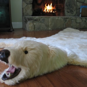 Polar White Faux Bearskin Rug