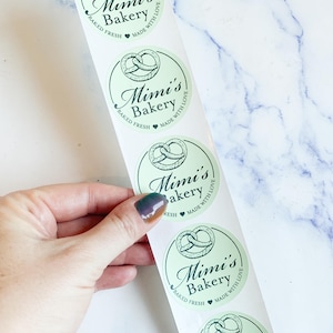 Custom logo stickers, sticker pack, baking stickers, small business logo, stickers custom, gift for baker, stickers for home baker