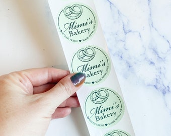 Custom logo stickers, sticker pack, baking stickers, small business logo, stickers custom, gift for baker, stickers for home baker