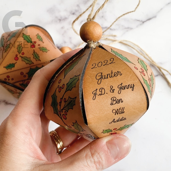 Leather Ornaments Etsy