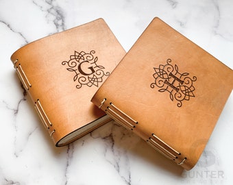 Personalized Leather Journal, Monogram real leather, travel journal, groomsman gift, for him