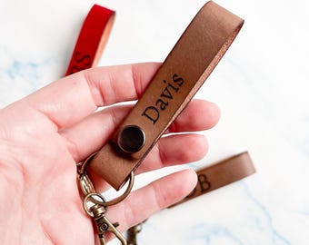 Personalized leather keychain