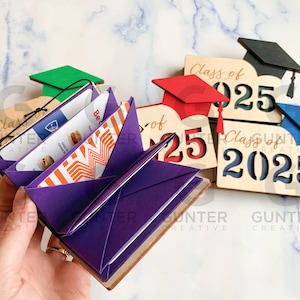 Porte-cartes cadeau pour diplômé, livre papier plié personnalisé, pour l'obtention du diplôme, cadeau pour le secondaire, diplômé universitaire, personnaliser avec les couleurs