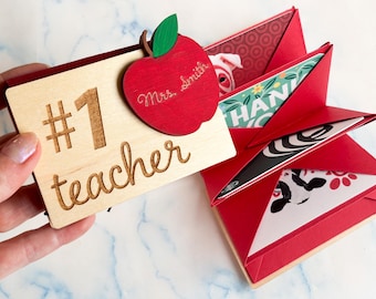Personalized Teacher Gift Card Holder, Class Gift