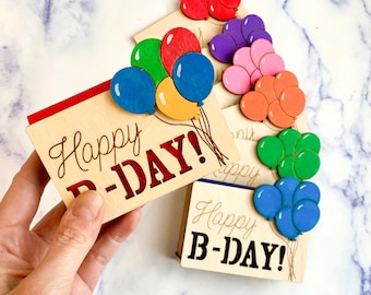 Personalized Birthday Gift Card Holder, Folded Paper Book