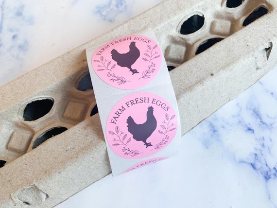 Custom Farm Fresh Egg Carton Stickers, Personalized Chicken Keeper Labels