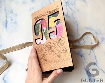 Custom Engraved Wood Accordion Photo Album: Personalized Memory Book