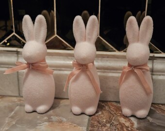 Flocked Easter Bunnies