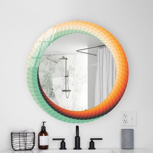 Tempered Glass Mirror Wall Decor for Bathroom Mirror, Glass Wall Mirror for Bedroom Mirror, Mosaic Mirror, Decorative Mirror, Stained mirror