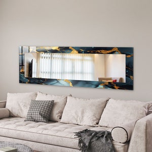 Mirror For Entryway, Mirror Wall Decor for Living room, Mirror Glass Decor, Marble Theme Wall Art, Wall Art Decor, Bedroom Mirror, Art Decor