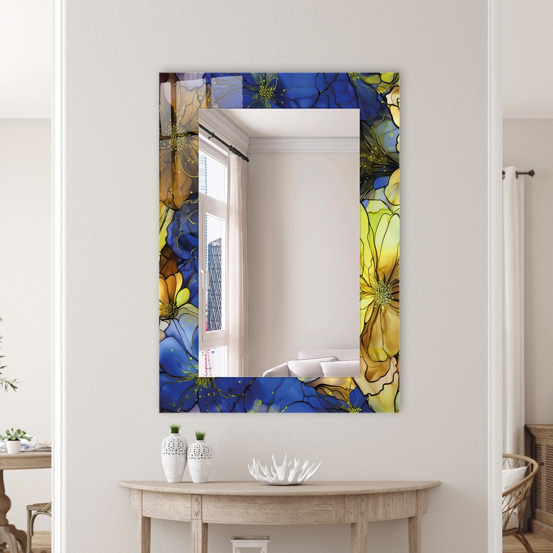 Mirror for Living Room, Large Mirror Wall Decor, Mirror Glass Decor ...