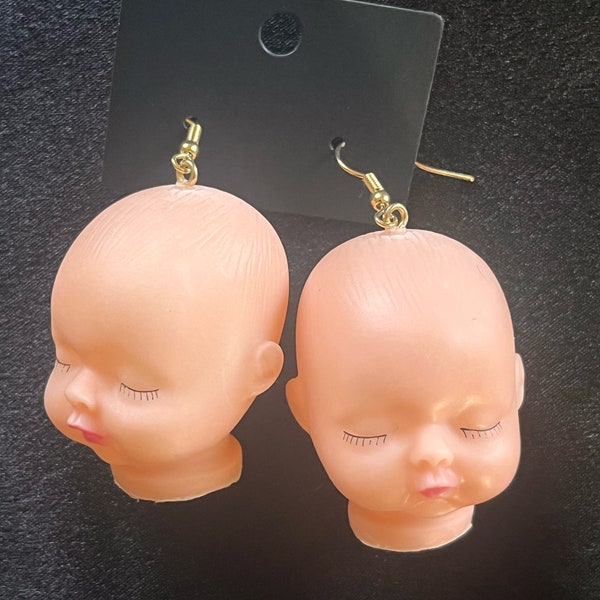 Creepy Baby Doll Dangling Earrings