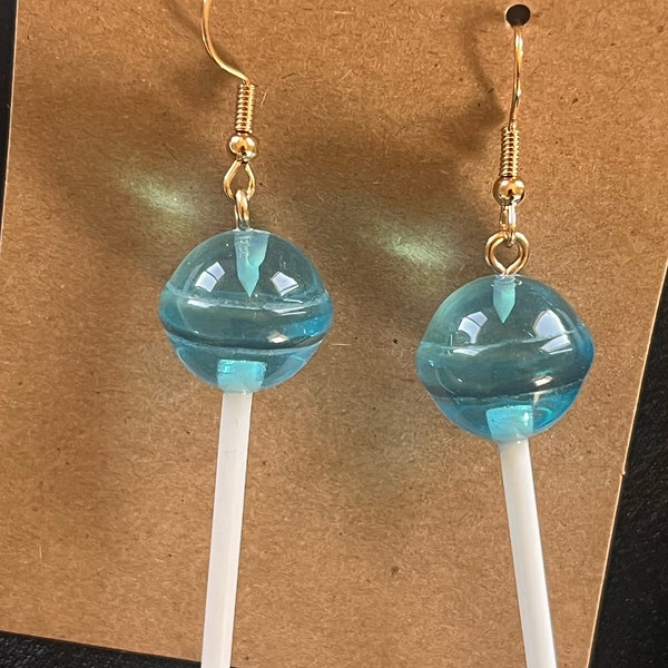 Raver Lollipop - Blue - Dangling Earring