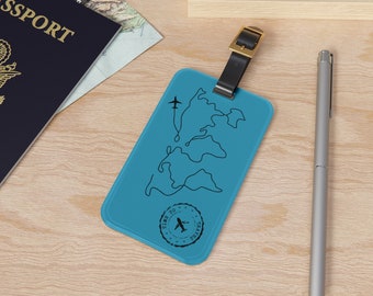 Travel Brightly Luggage Tag - Fun & Functional Suitcase Label