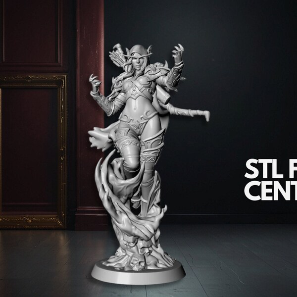 Sylvanas Windrunner - World Of Warcraft 3D STL-bestanden Hoge kwaliteit 3D STL-model 3D-personage afdrukken voor 3D-figuur STL-printers