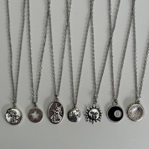 Zilveren herenketting, zilveren ketting voor mannen, zilveren hangerketting, herensieraden, ketting met muntstuk, zilveren ketting, bedelketting