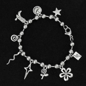 Stwórz własną bransoletkę z zawieszkami ze srebra, spersonalizowana bransoletka z zawieszkami, stwórz własną bransoletkę, bransoletka z kulkami koralikowymi, stwórz własną bransoletkę z zawieszkami