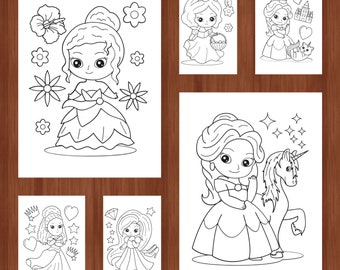 25 Princess Coloring Pages for Kids