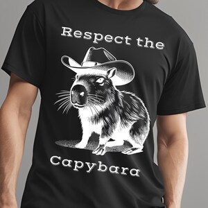 Capybara Shirt Funny Capybara T Shirt Gift for Him Gift for Her Rodent Shirt Cowboy Capybara Shirt Vintage Graphic Tee Capybara Clothing