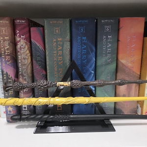 Three-Tier Wand Holder Display Stand | Magical Wands Showcase for Witches & Wizards! Comes with a free bookmark!