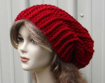 PDF Instant Download Slouchy Hat Pattern/Sleek Modern Woman Teen Slouchy Beanie Crochet Pattern/Permission to sell finished hats/Slouch hat