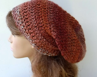 Alpaca Blend Slouchy Hat Women/warm Slouchy Beanie Womens Hat, Teen Slouchy Hat, Winter Hats, Autumn Fall Beanies, PurpleSageDesignz