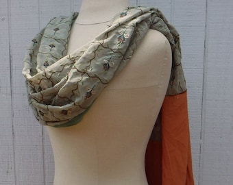 Pashmina Scarf for Women | Indian Paisley Shawl Brick Red
