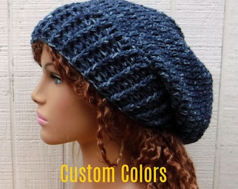 11 Custom Color Choices Slouchy Hat Women/Stonewashed Colors Women Slouchy Hat/Winter Beanie Women/Slouchy Beanie Women/Crochet Hat Women