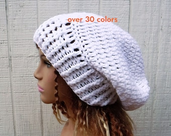NEW COLORS Every Day slouchy beanie women/available in over 60 colors/woman slouchy hat/custom crochet beanie/soft woman slouchy beanie hat