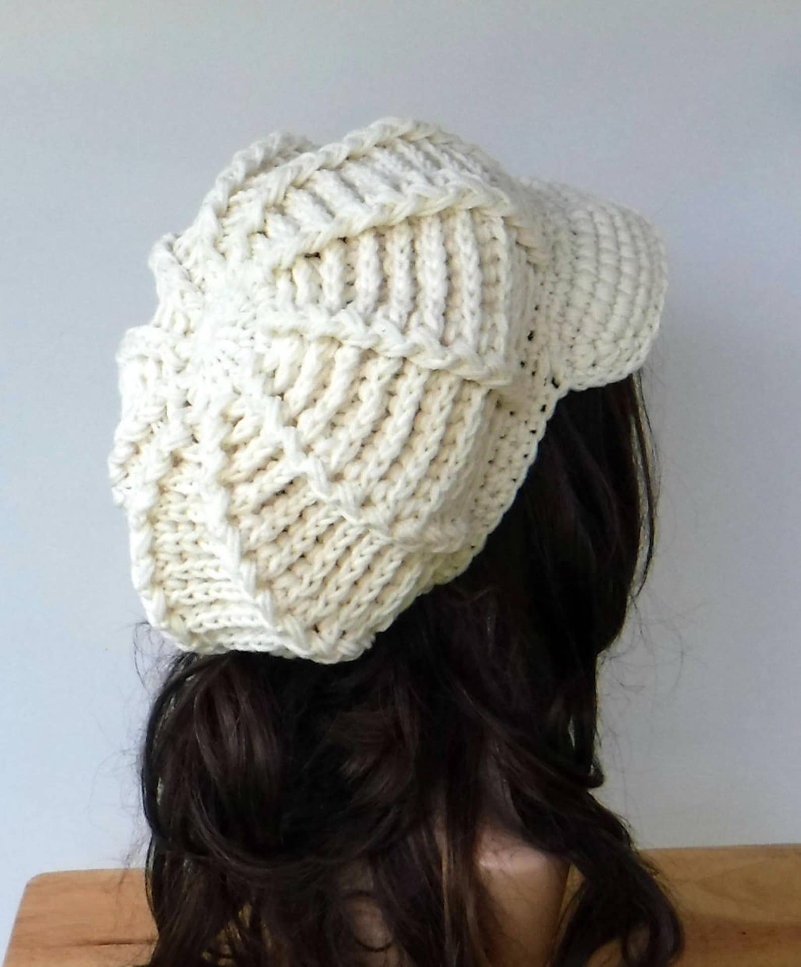 Instant Download PDF Pattern Newsboy Hat/ribbed Slouchy Beanie Hat ...