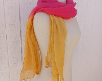 Indian dupatta scarf/B Quality Vintage women Scarf/smaller dupatta scarf women/Indian dip dye scarf/Bohemian Hippie scarf/summer woman shawl