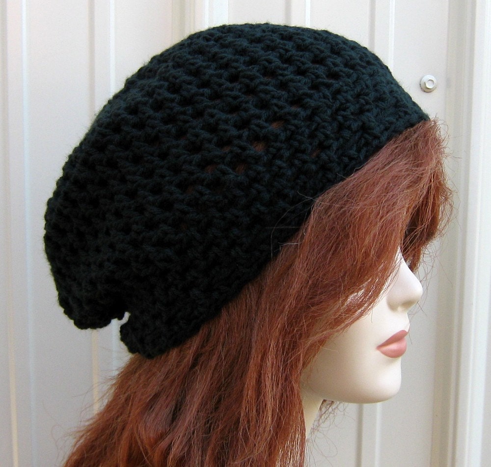 Little Slouchy Hat Black Small Hippie 