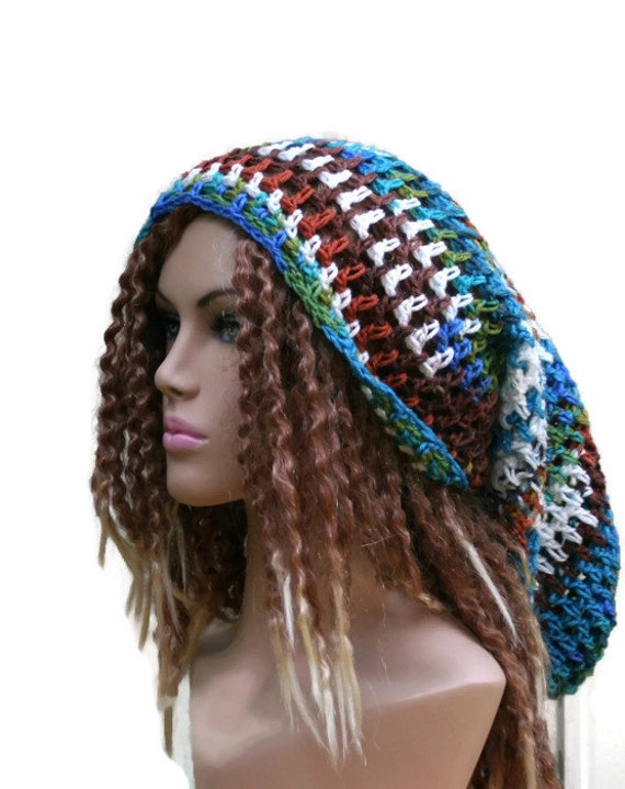 Long Hat Dread Tam Hat Slouchy Beanie 