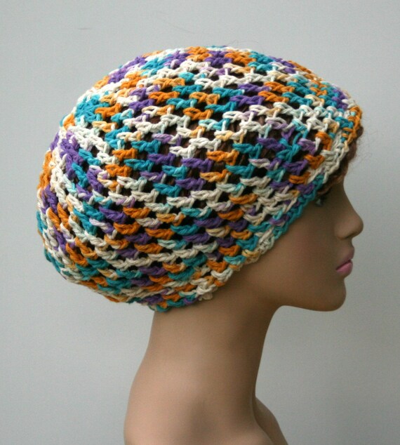 Summer Beanie Hat Cotton Snood Small 