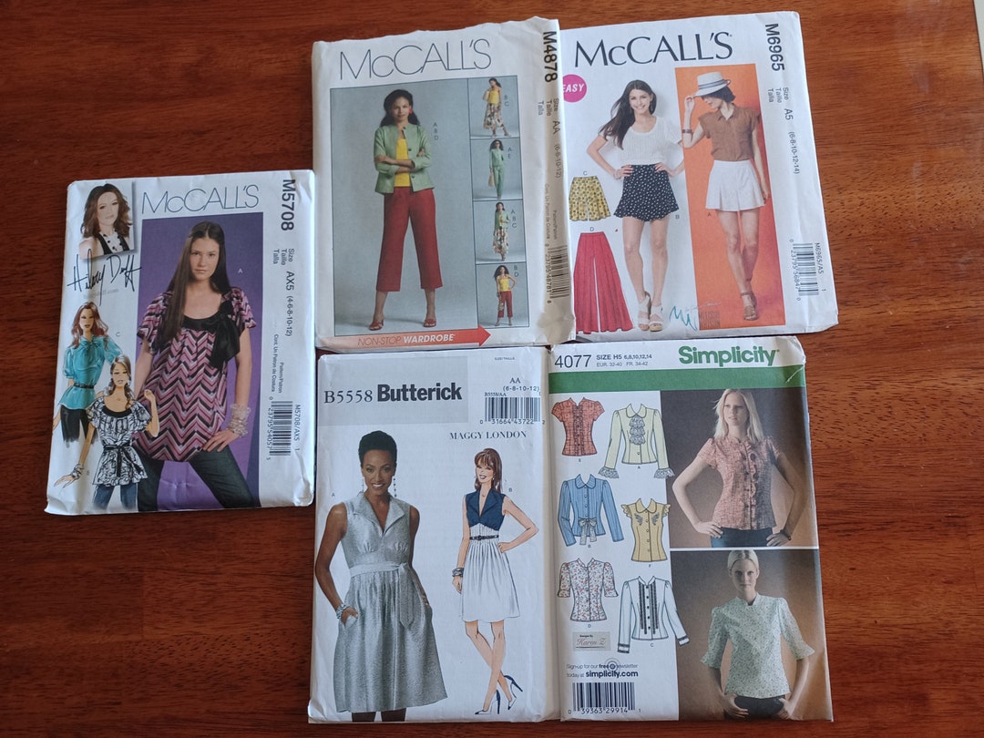 Sewing Lot of 5 Separates Dress Tunic Top Jacket Pants Skirt Mccalls ...