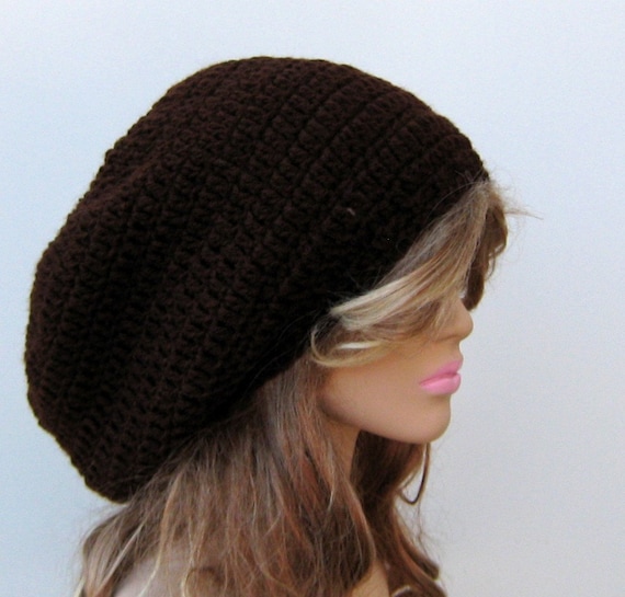 Coffee Brown Slouchy Hat/dark brown Dread Tam hat/Dreadlock Hat men or women/unisex slouchy Beanie Hat women/slouchy hat men/slouchy beanie
