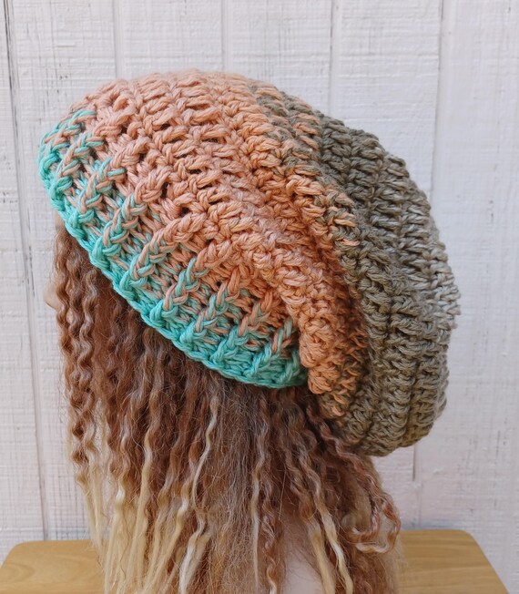 Chunky Wool Blend Slouchy Beanie Women/ooak Ombre Winter Hat  display picture 2