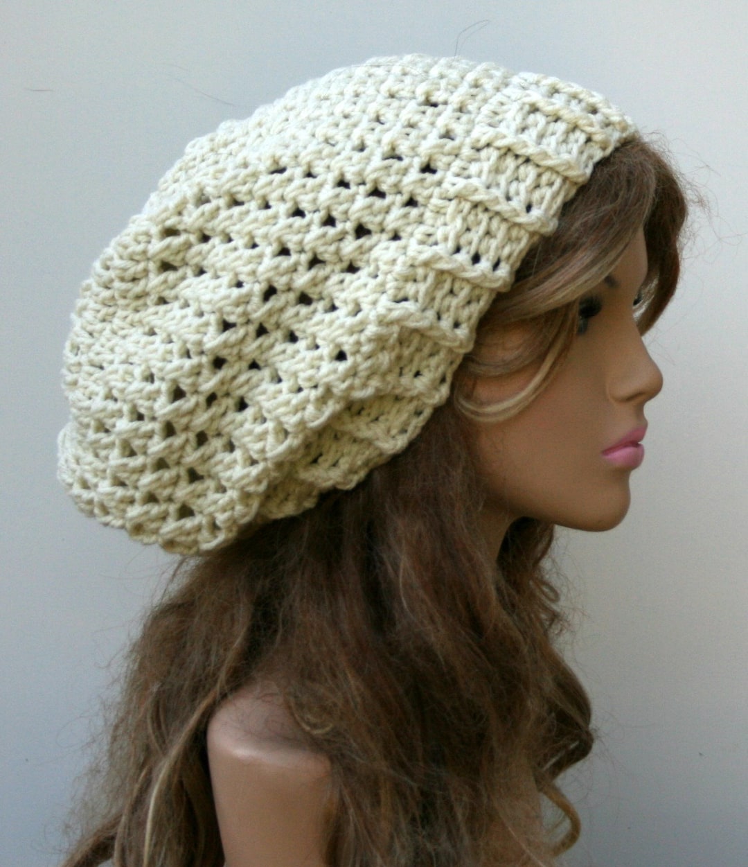 PDF Instant Download Pattern Baggy Hipster Slouchy Beanie Hat Crochet ...