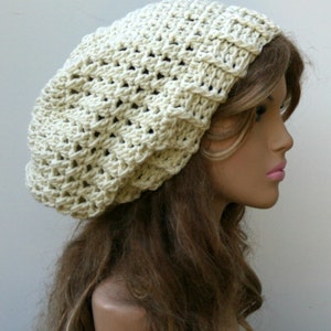 PDF Instant Download Pattern Baggy Hipster Slouchy Beanie Hat Crochet Slouchy Hat Permission to sell finished hats